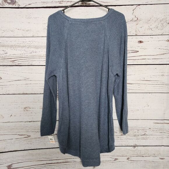 INC Blue Side Zipper Sweater 1X NWT - Picture 3 of 4